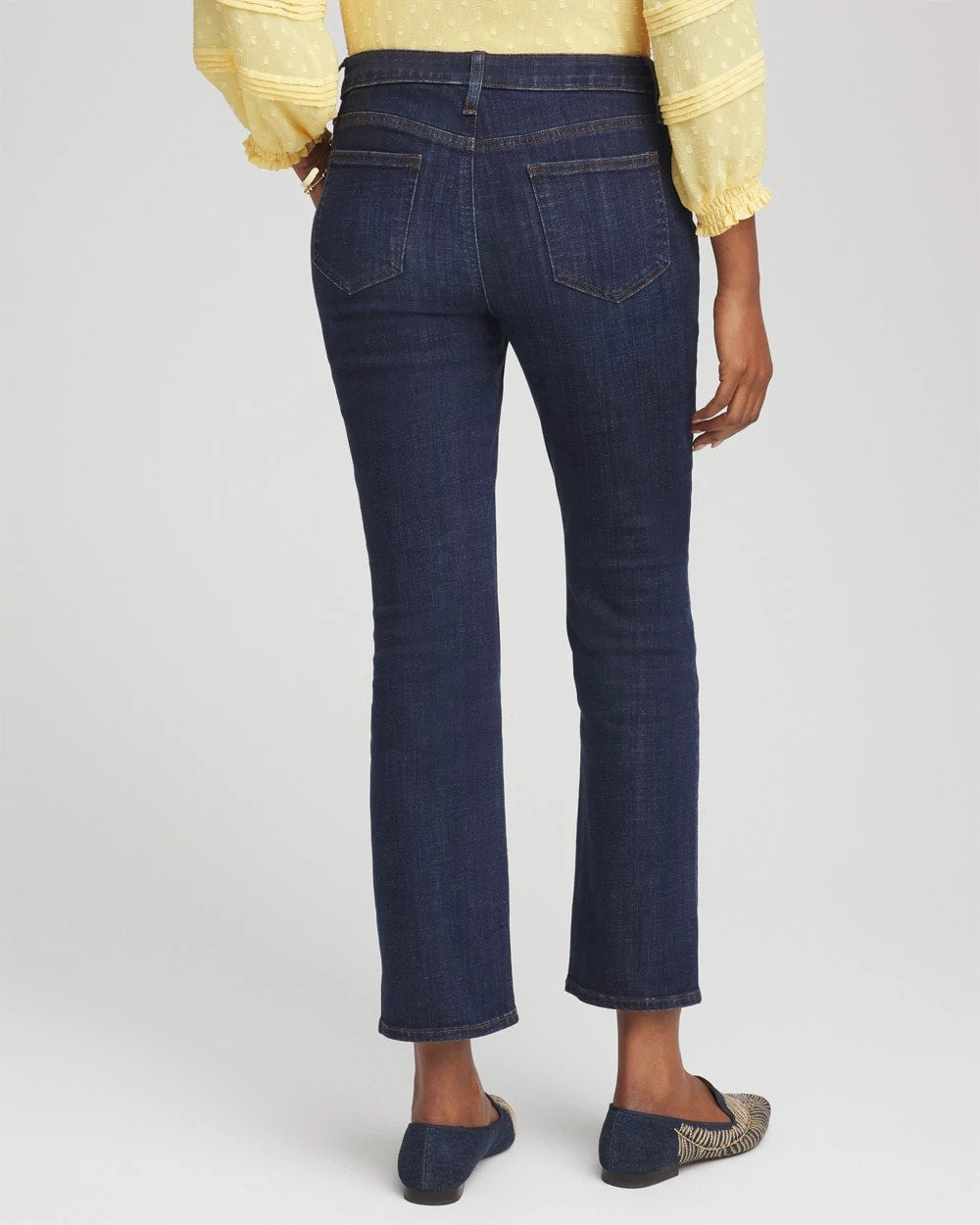 Chico's Girlfriend Kick Flare Jeans Dark Sapphire Indigo