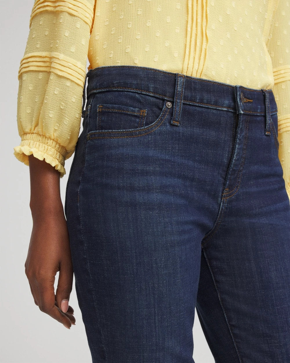 Chico's Girlfriend Kick Flare Jeans Dark Sapphire Indigo