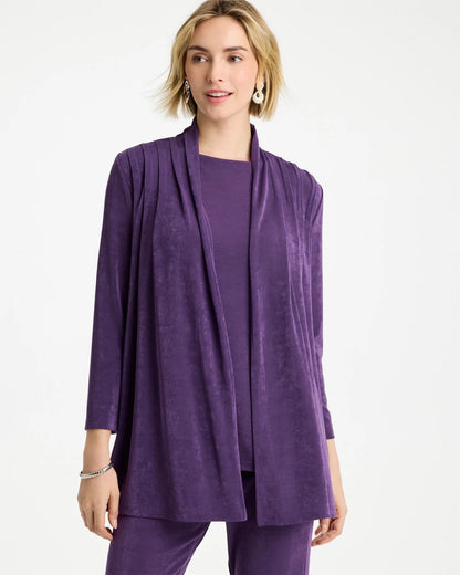Chico's Travelers™ Pleat Front Jacket Rich Amethyst