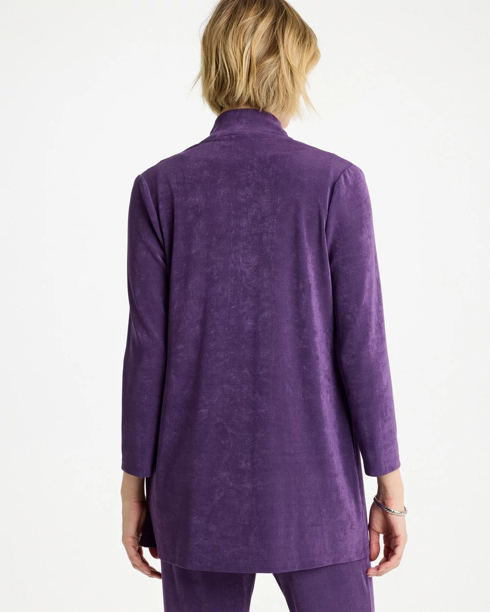 Chico's Travelers™ Pleat Front Jacket Rich Amethyst