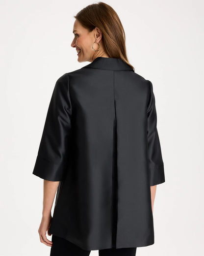 Chico's Travelers™ Collection Floral Long Jacket Travelers Black