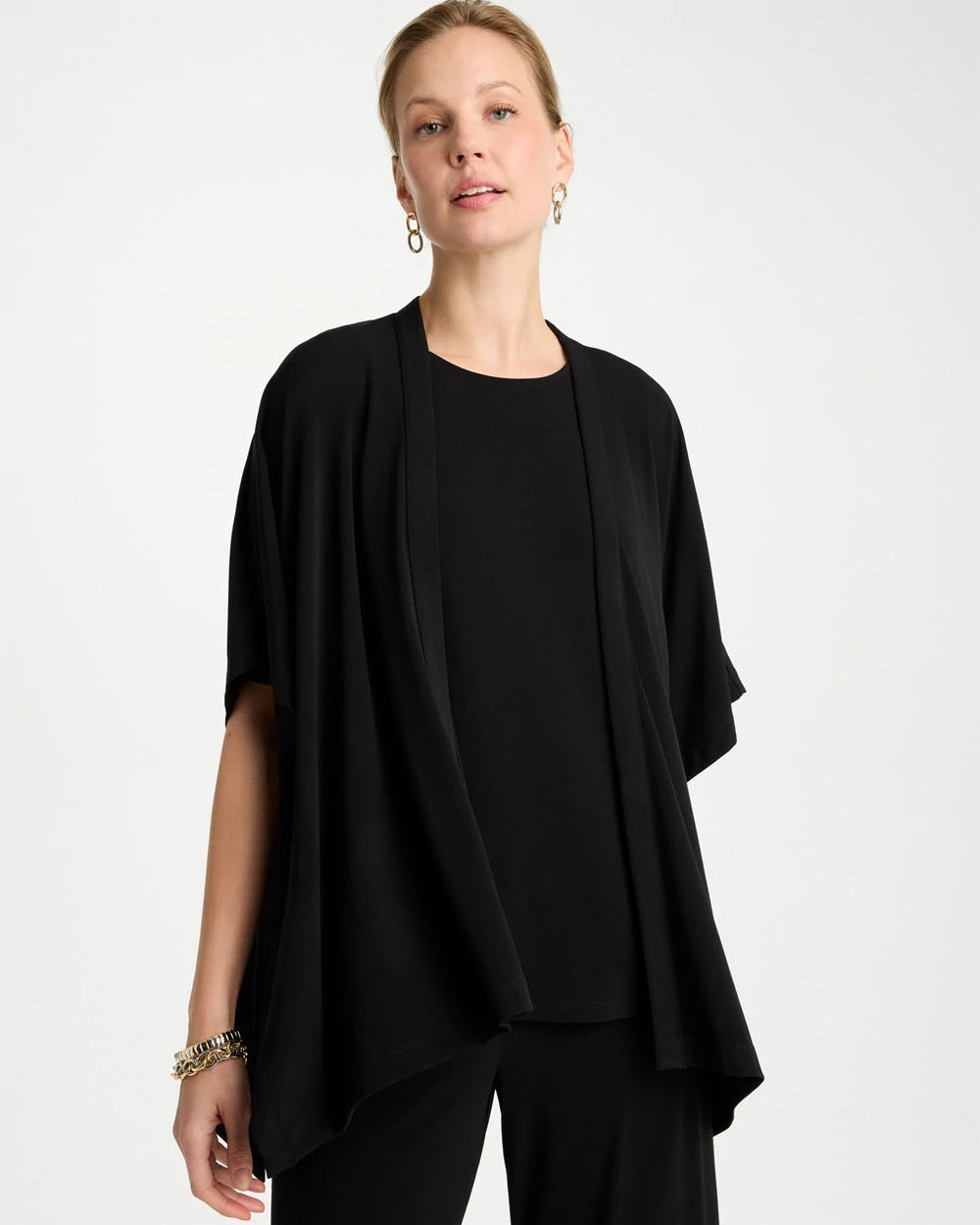 Chico's Travelers™ Knit Cape Cardigan Black