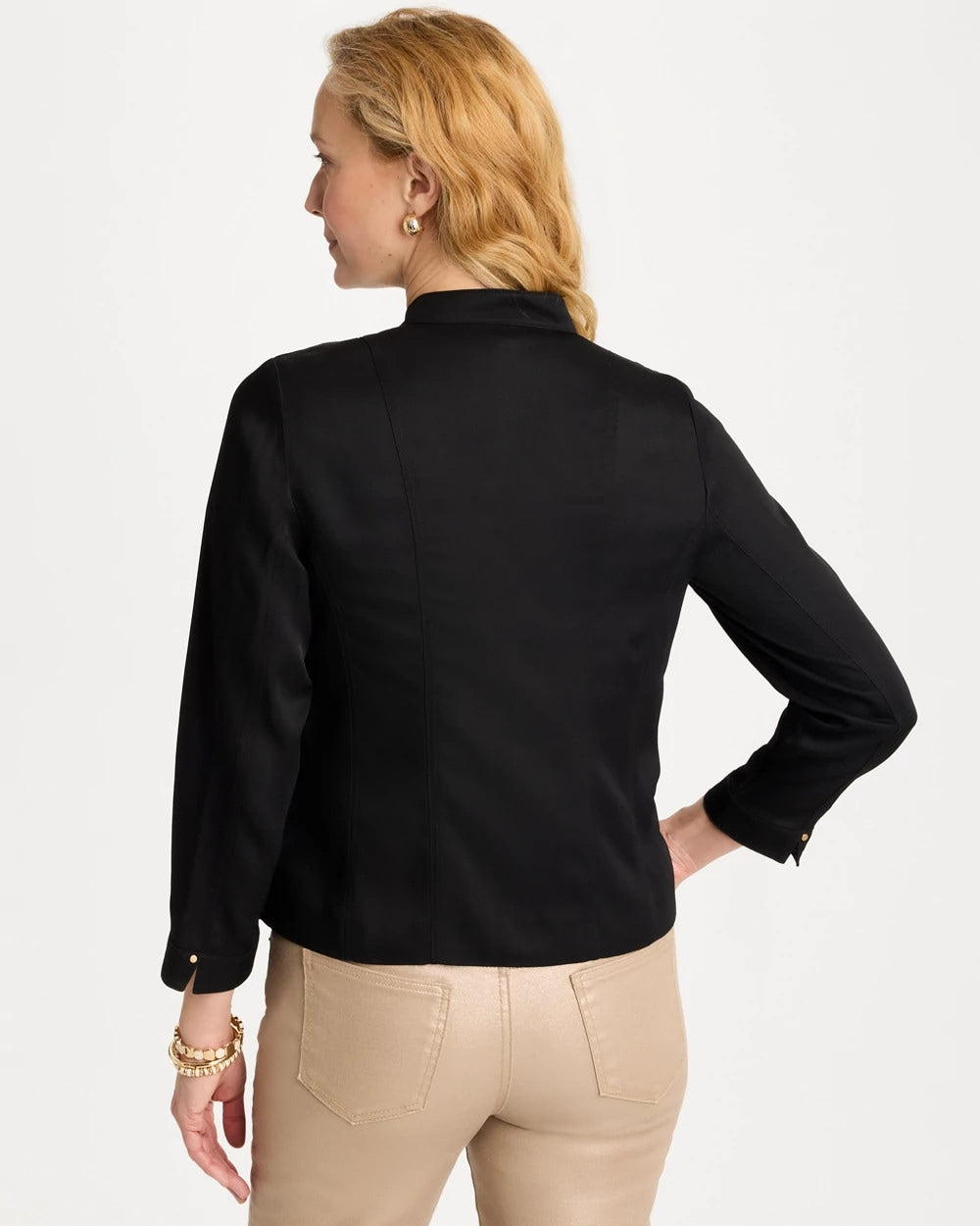 Chico's Textured Shine Jacket Black