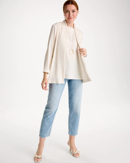 Chico's Travelers™ Crinkle Textured Cardigan Sea Salt
