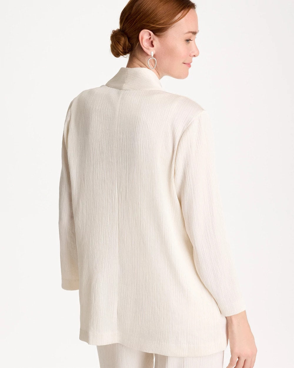 Chico's Travelers™ Crinkle Textured Cardigan Sea Salt