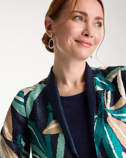 Chico's Travelers™ Collection Palm Crushed Jacket Kings Navy