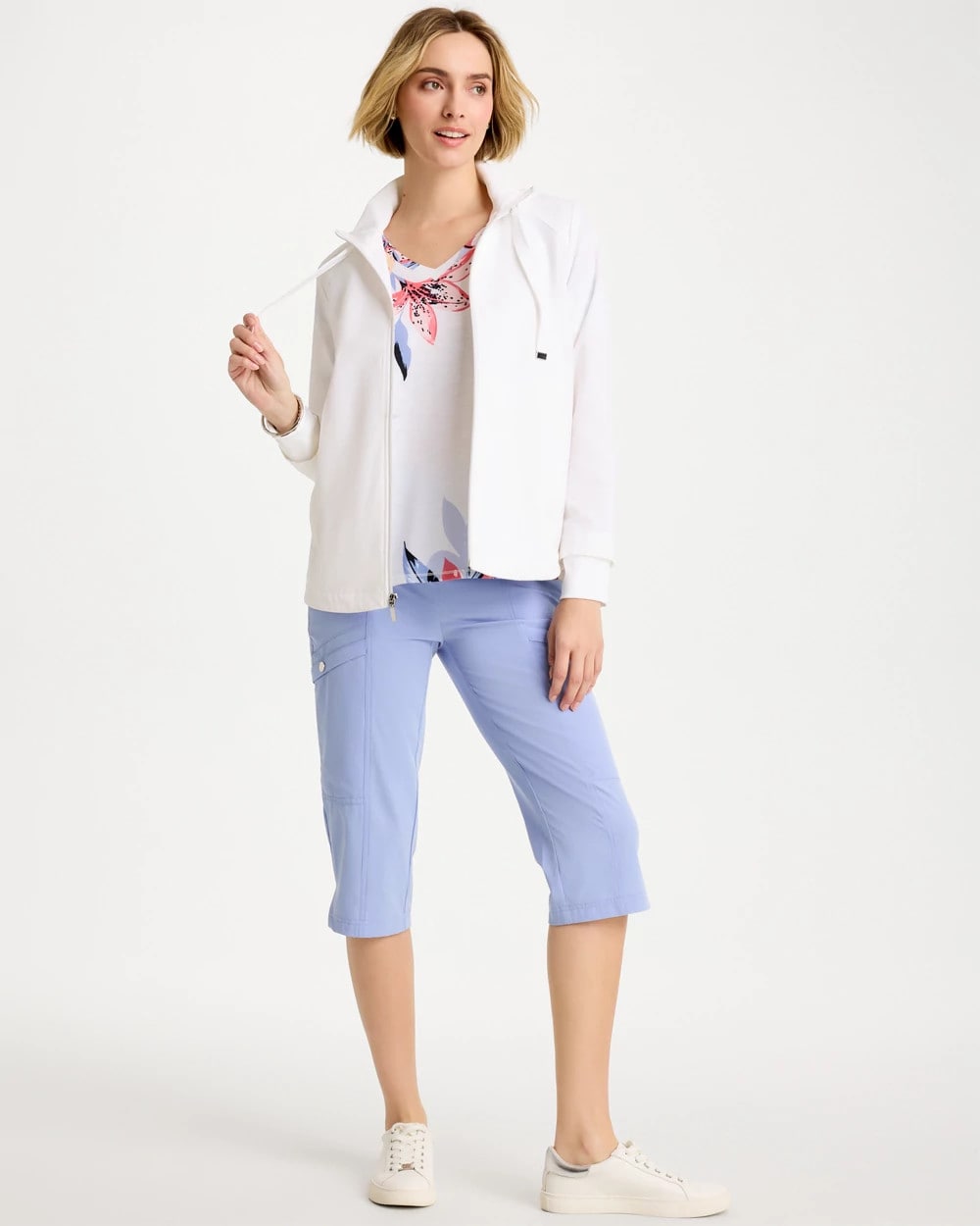 Chico's Zenergy® UPF Rib-Mix Connie Jacket Alabaster