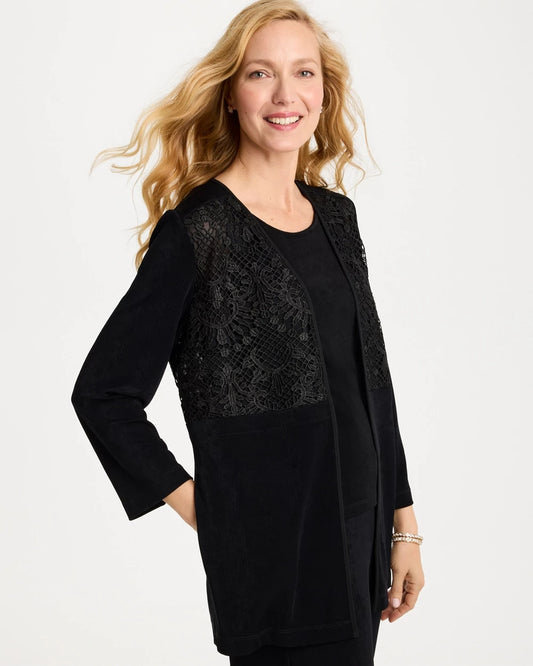 Chico's Travelers™ Collection Lace Jacket Travelers Black