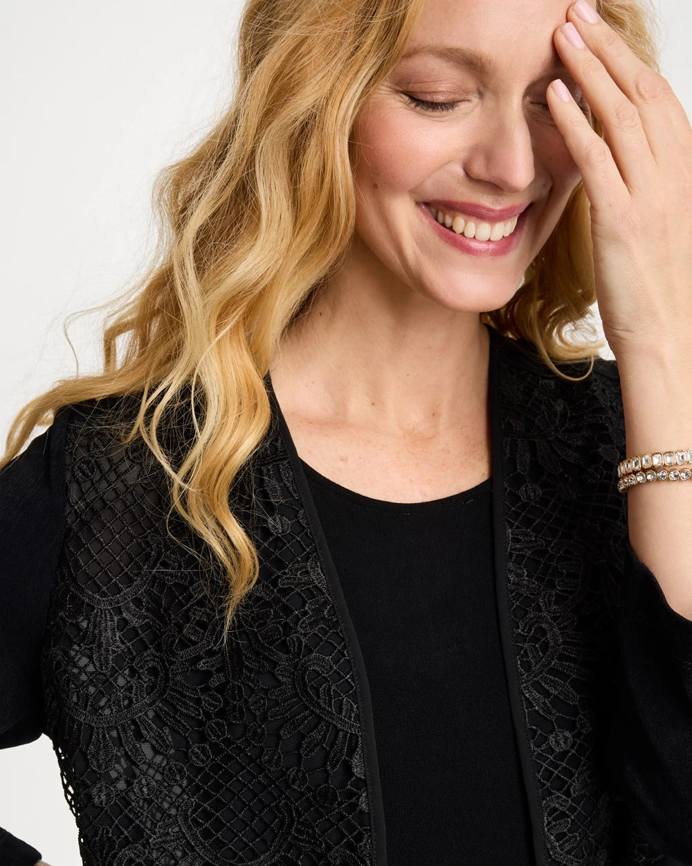 Chico's Travelers™ Collection Lace Jacket Travelers Black