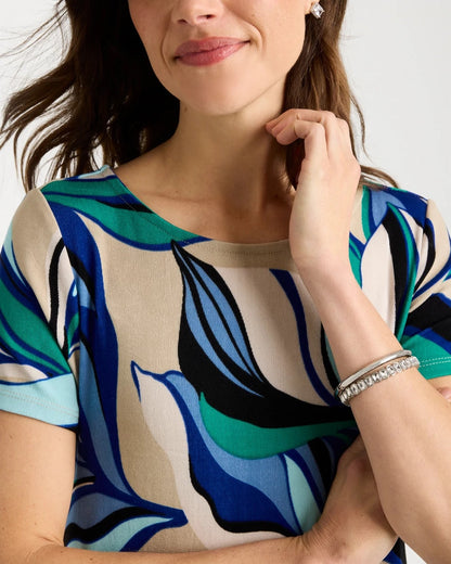 Chico's Travelers™ Marble Flora Swing Dress Rich Cobalt