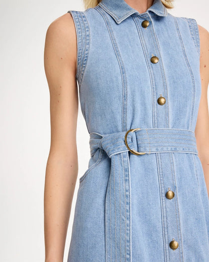 Chico's Sleeveless Denim Dress Medium Indigo Wash