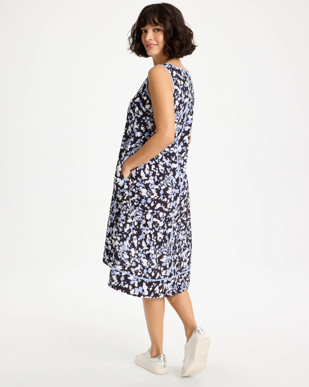 Chico's Zenergy® UPF Posh Dots Midi Dress Blue Muse