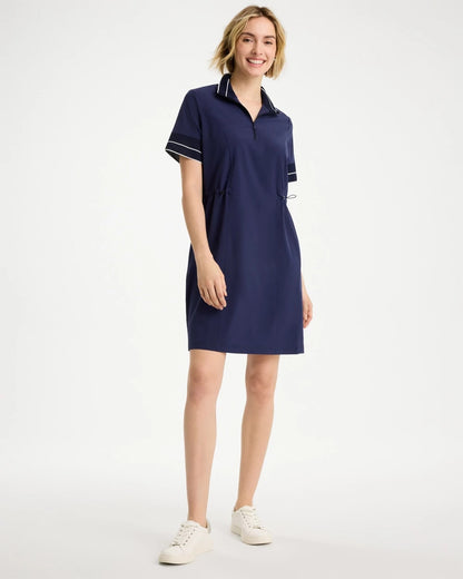 Chico's Zenergy® UPF Mesh Trim Dress Passport Blue