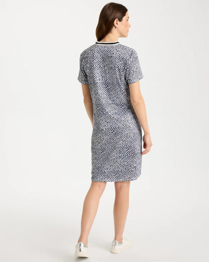 Chico's Zenergy® UPF Crochet Contrast Trim Dress Blue Muse