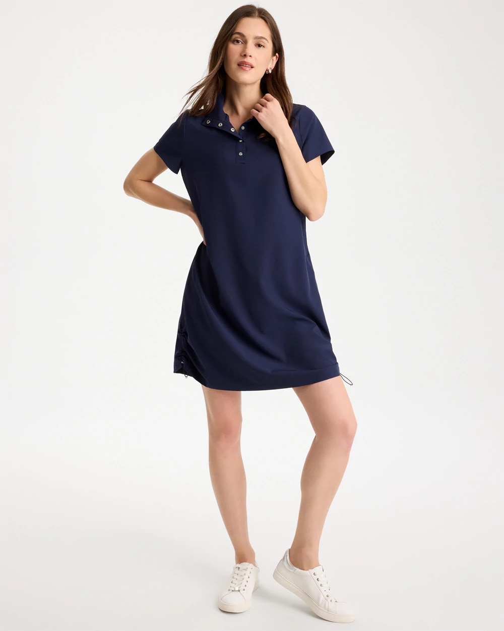 Chico's Zenergy® UPF Mockneck Bungee Dress Passport Blue