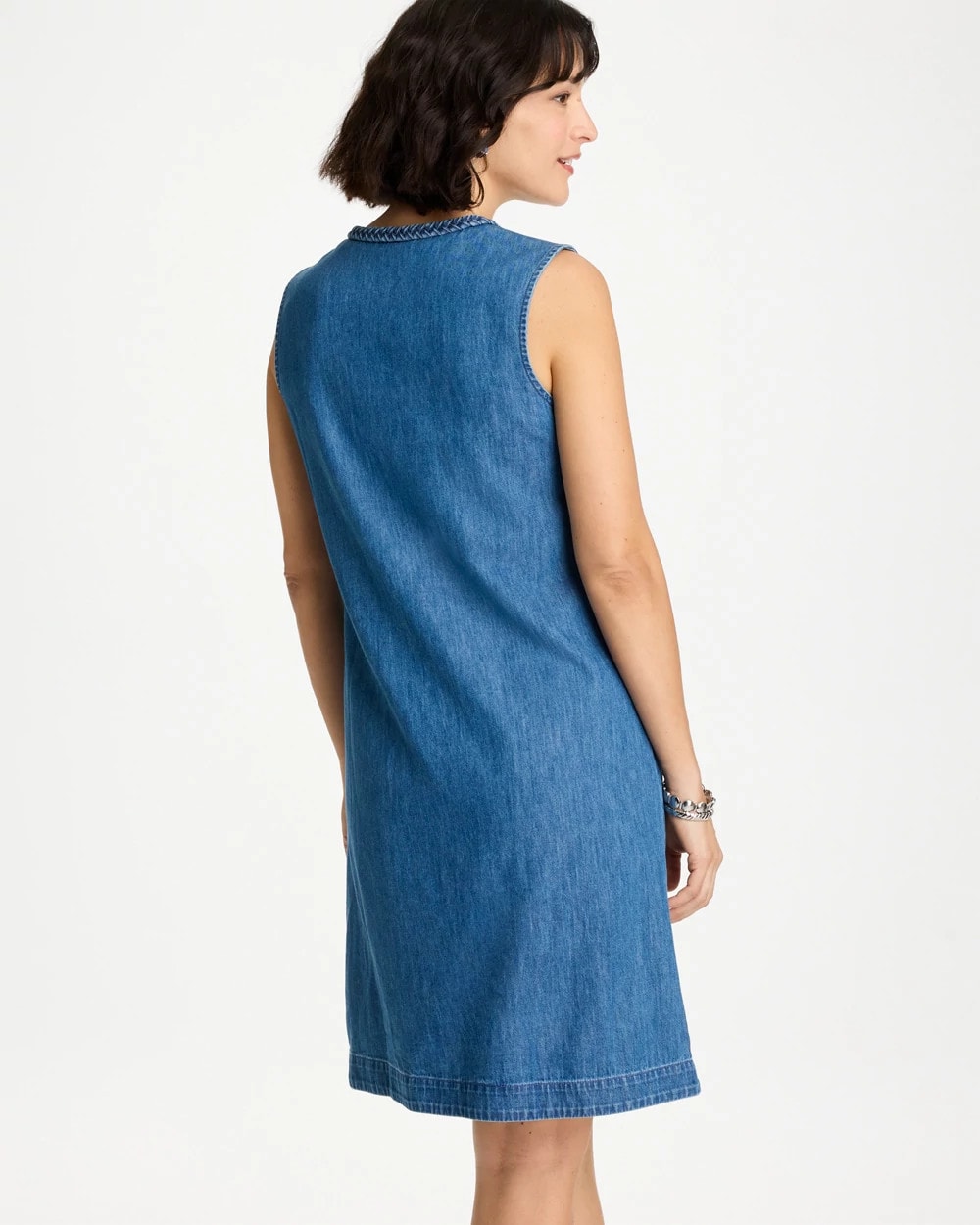 Chico's Denim Braided Dress Indigo
