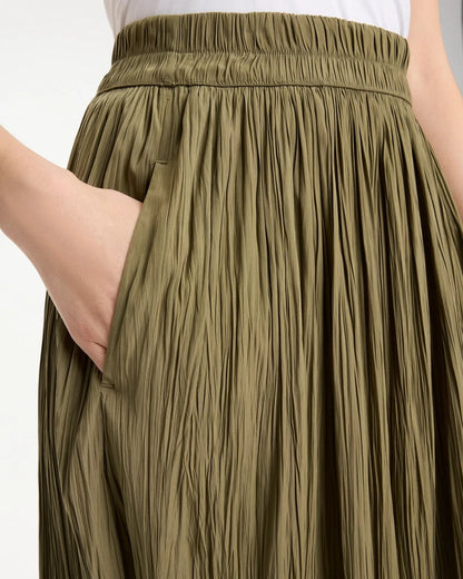 Chico's Sea Island Pull-On Maxi Skirt Lichen