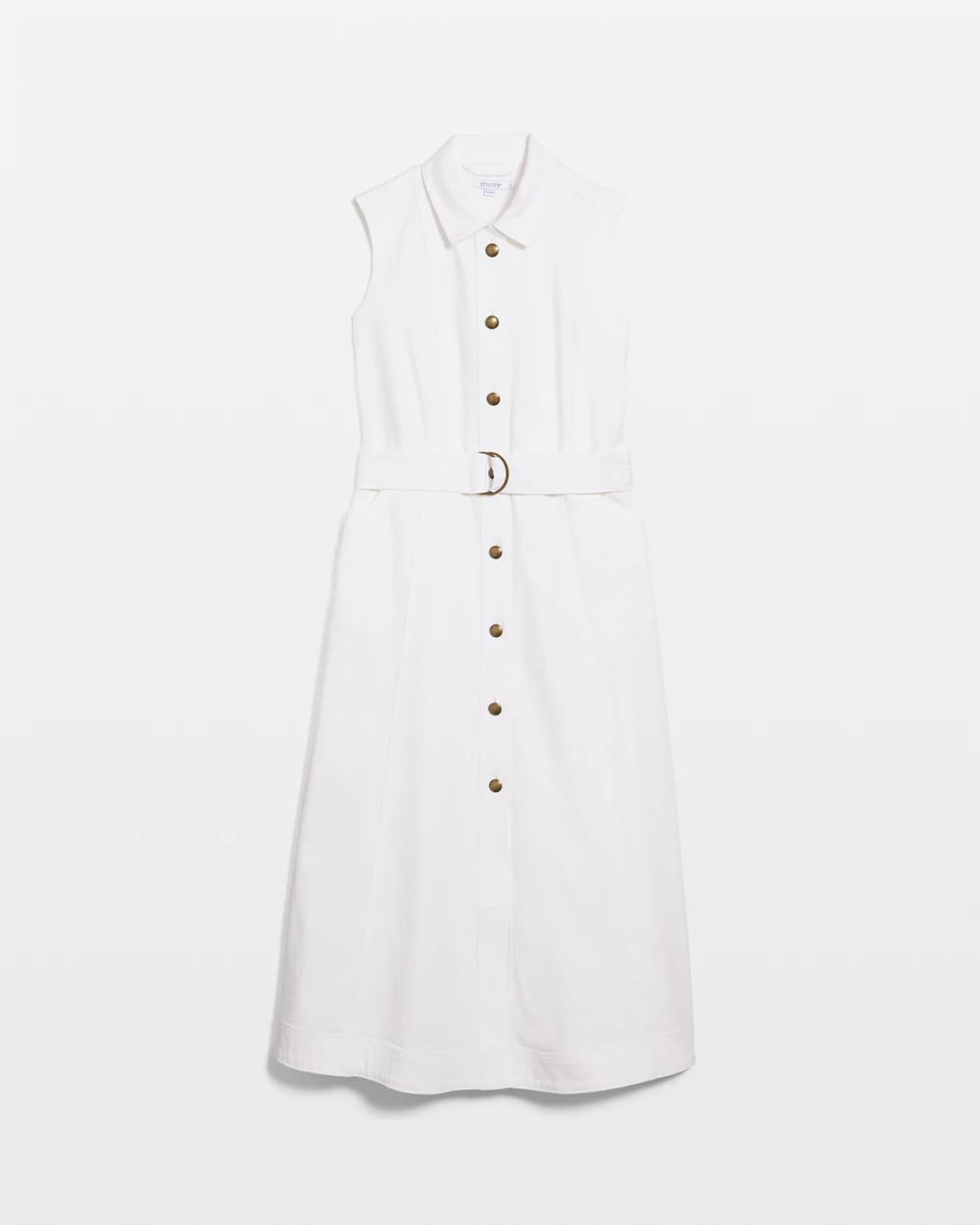 Chico's Denim Sleeveless Shirtdress Alabaster
