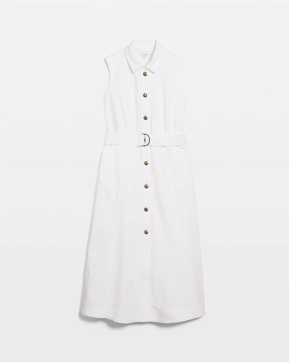 Chico's Denim Sleeveless Shirtdress Alabaster