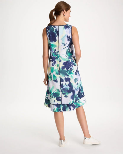 Chico's Zenergy® UPF Floral Midi Dress Topanga Green