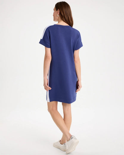 Chico's Zenergy® Soft Contrast Dress Starlit Navy