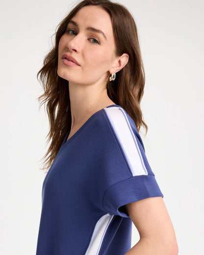 Chico's Zenergy® Soft Contrast Dress Starlit Navy
