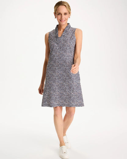 Chico's Zenergy® UPF Ruffle Dress Passport Blue