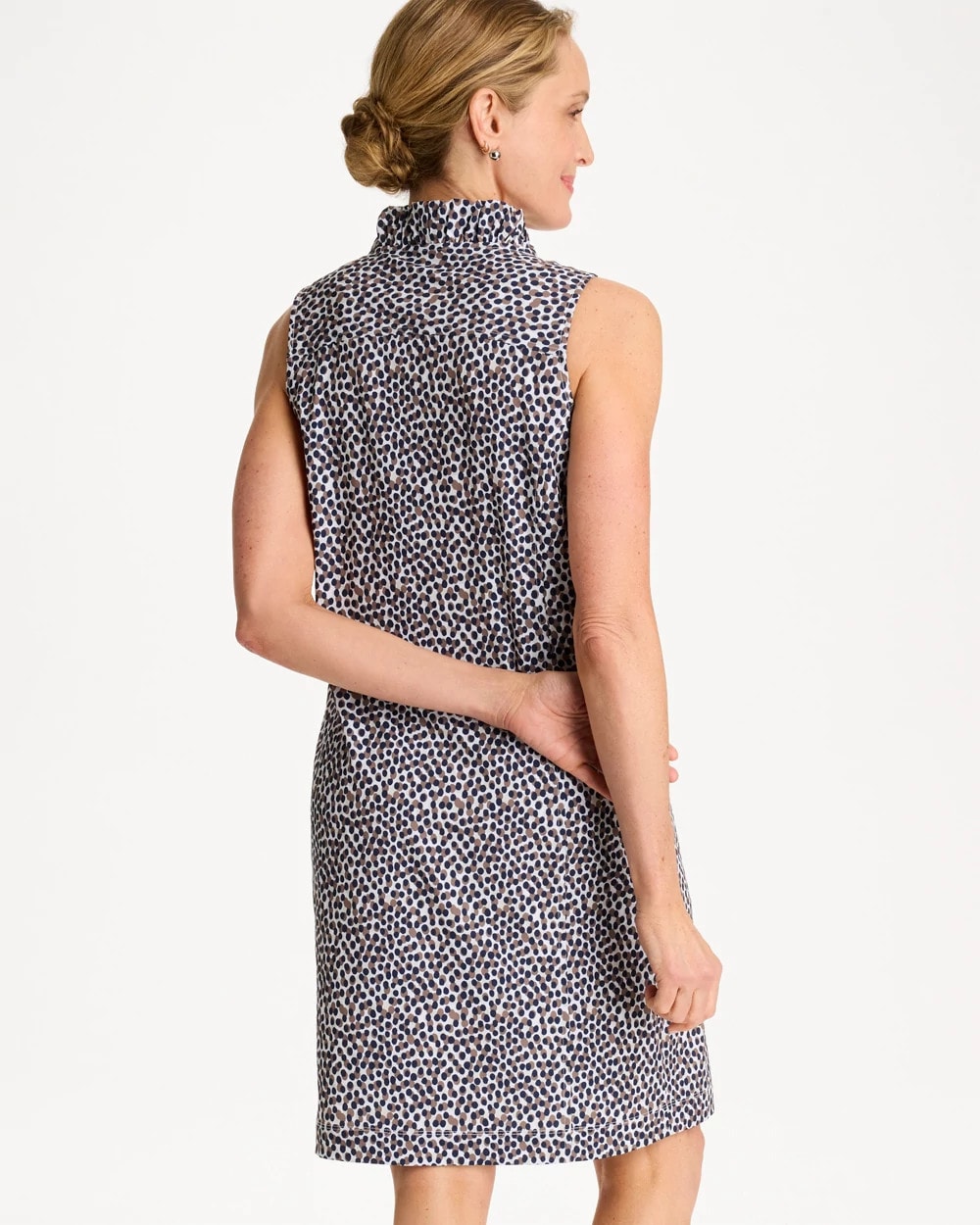 Chico's Zenergy® UPF Ruffle Dress Passport Blue