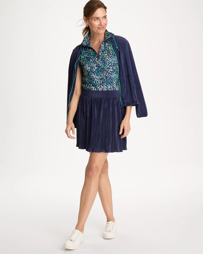 Chico's Zenergy® Micro Plisse Pull-On Skort Passport Blue