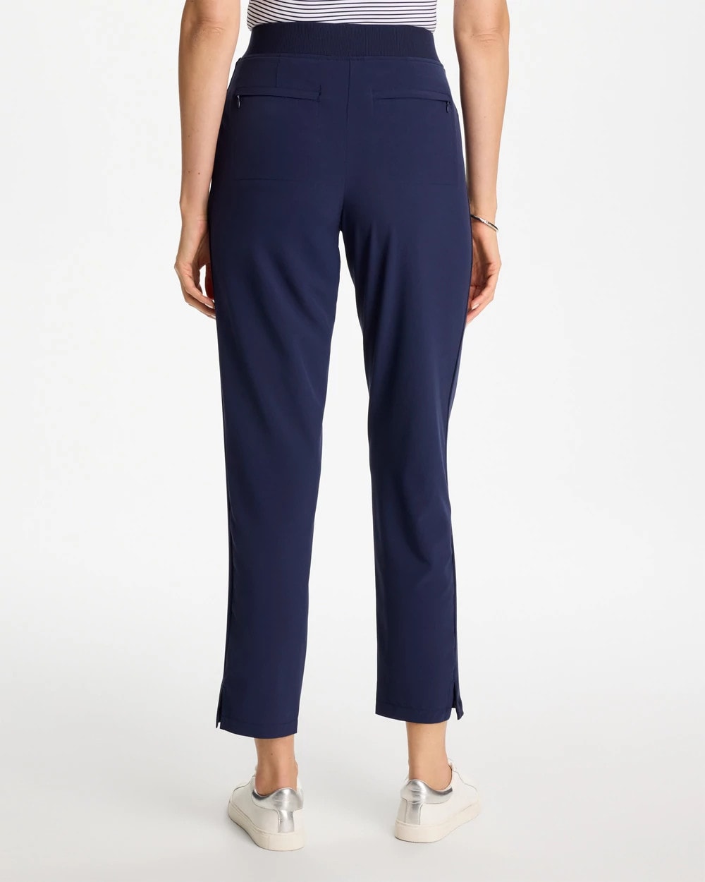 Chico's Zenergy® UPF Rib Mix Ankle Pants Passport Blue