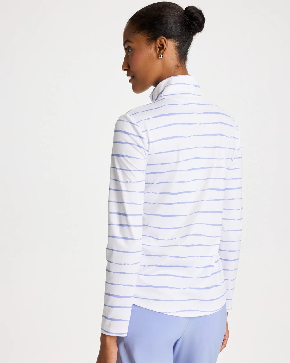 Chico's Zenergy® UPF Caviar Half Zip Blue Muse