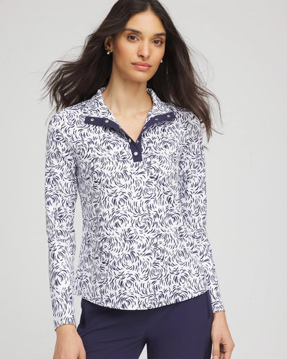 Chico's Zenergy® UPF Palma Pullover Passport Blue