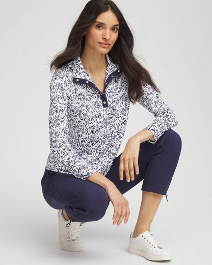 Chico's Zenergy® UPF Palma Pullover Passport Blue