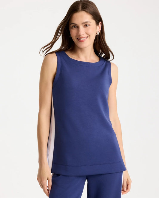 Chico's Zenergy® Soft Contrast Tank Starlit Navy