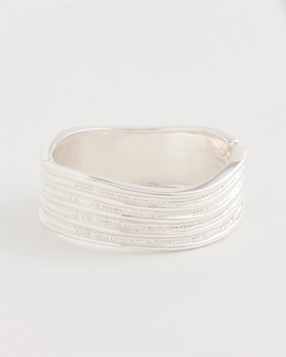Chico's Silvertone Cuff Bracelet Silver