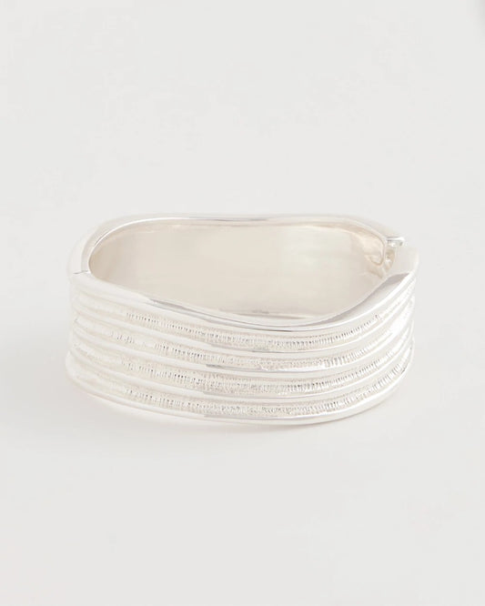 Chico's Silvertone Cuff Bracelet Silver
