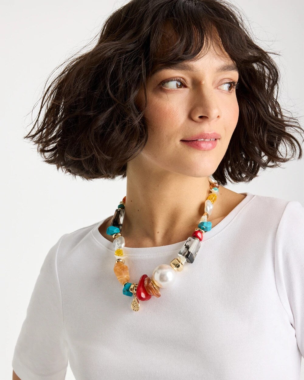 Chico's Chico's Originals Short Beaded Necklace Multi