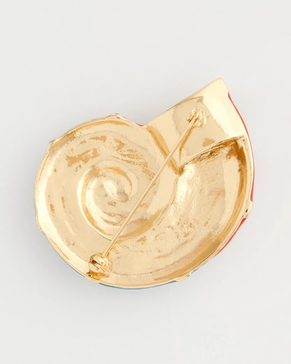 Chico's Conch Shell Brooch Multi