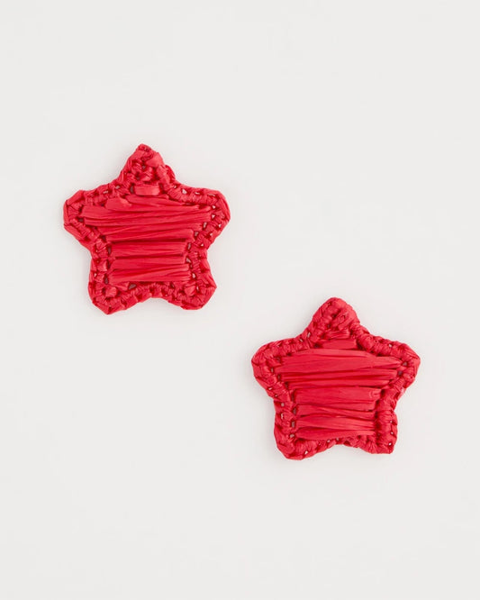 Chico's Americana Red Star Stud Earrings Red