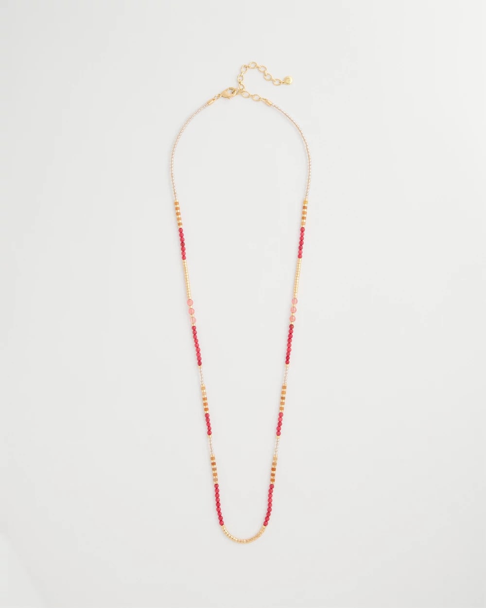 Chico's Coral Genuine Stone Long Necklace Coral