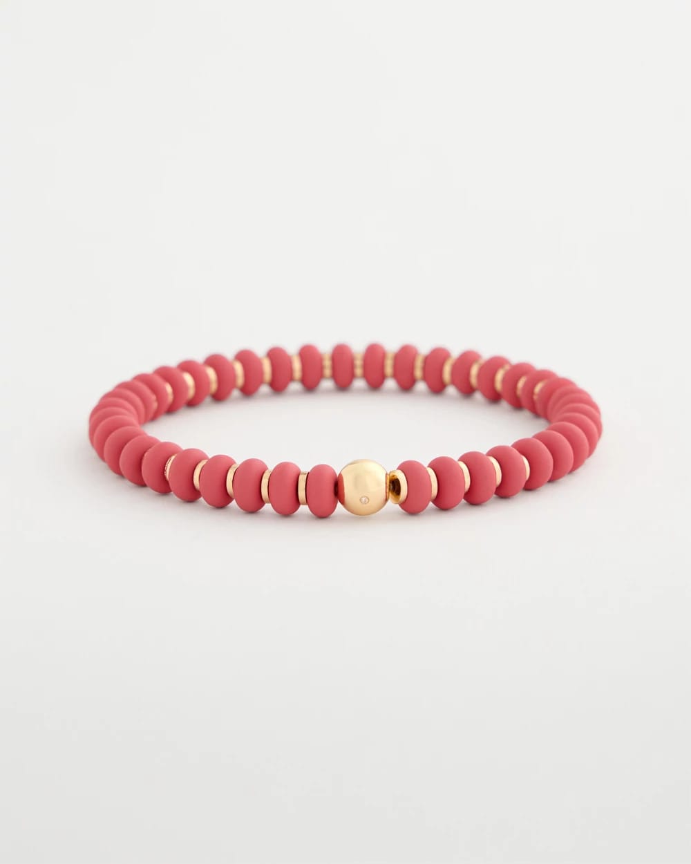 Chico's Coral Inspired Round Stretch Bracelet Coral