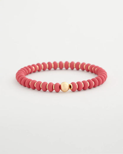 Chico's Coral Inspired Round Stretch Bracelet Coral