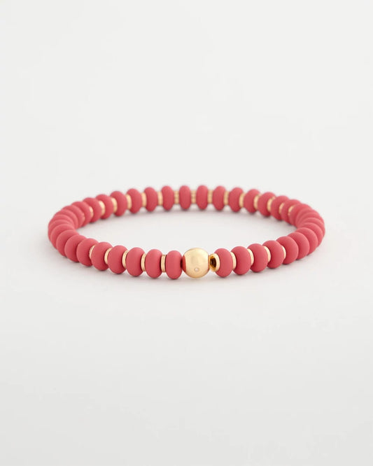 Chico's Coral Inspired Round Stretch Bracelet Coral