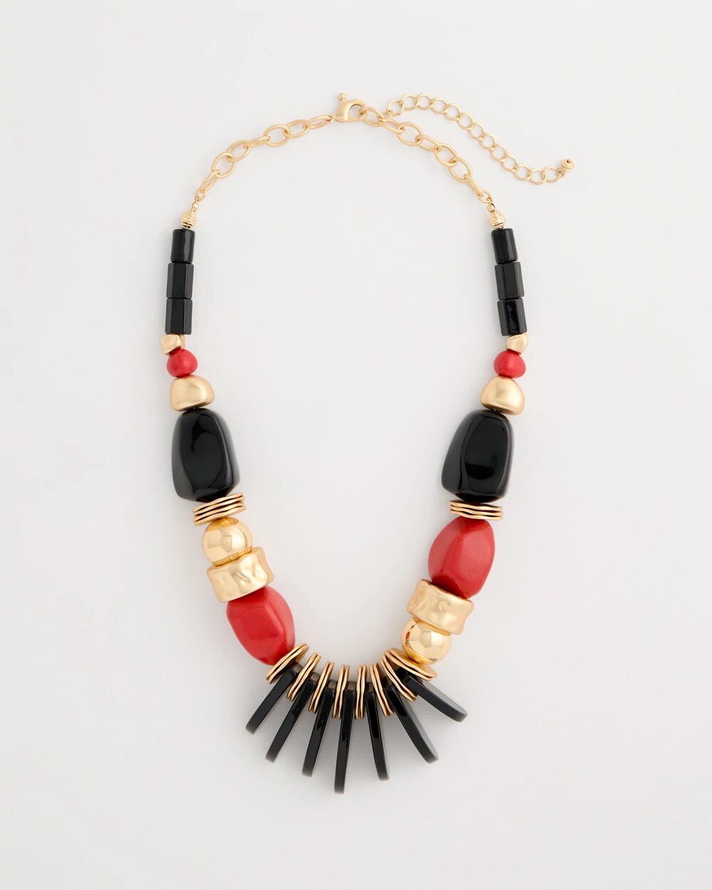 Chico's Chico's Originals Mixed-Media Bib Necklace Multi