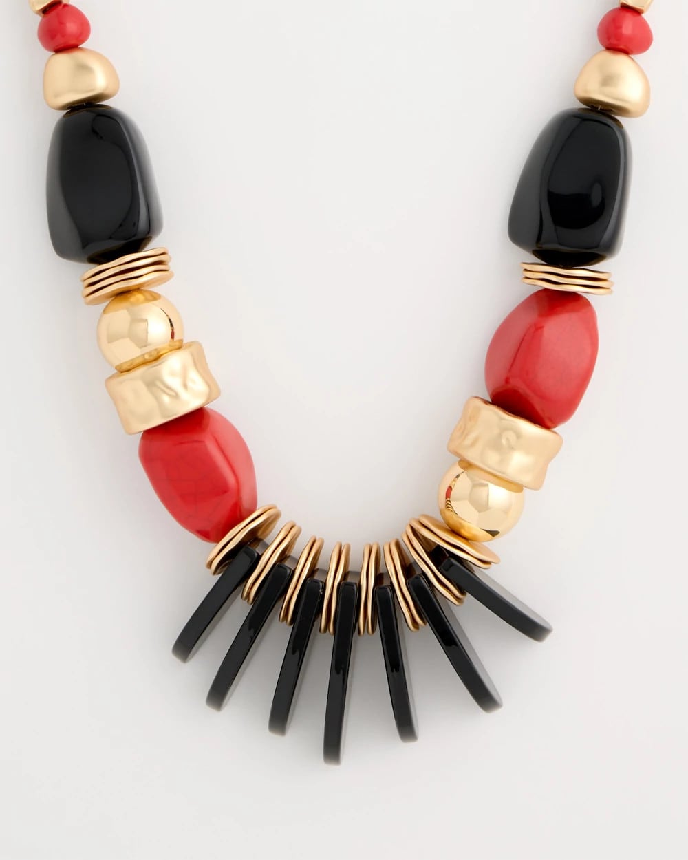 Chico's Chico's Originals Mixed-Media Bib Necklace Multi