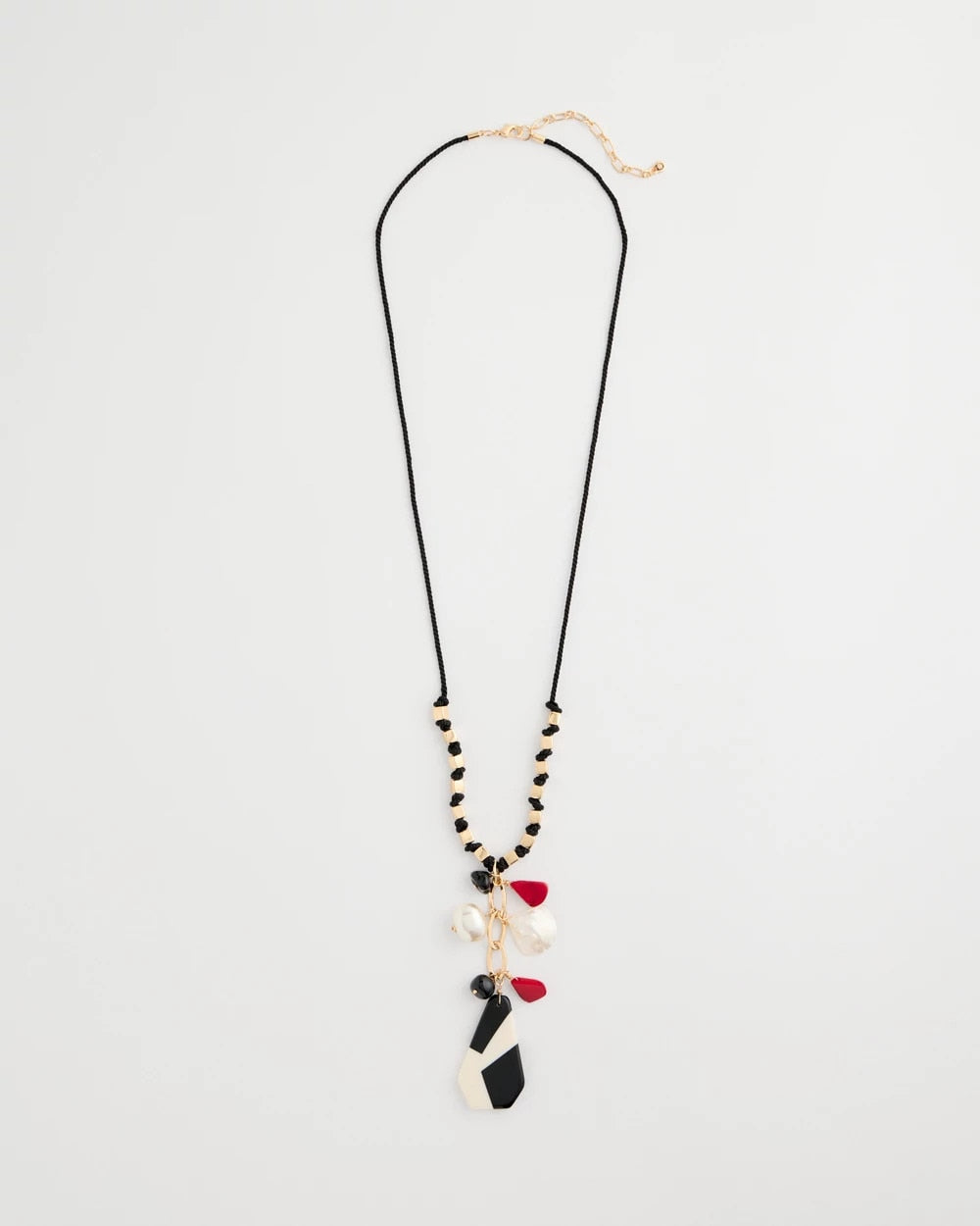 Chico's Corded Short Pendant Necklace Multi