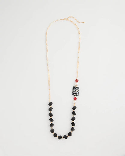 Chico's Asymmetrical Long Single-Strand Necklace Multi