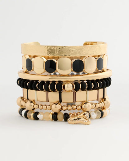 Chico's Shark's Tooth Stretch Bracelet Black