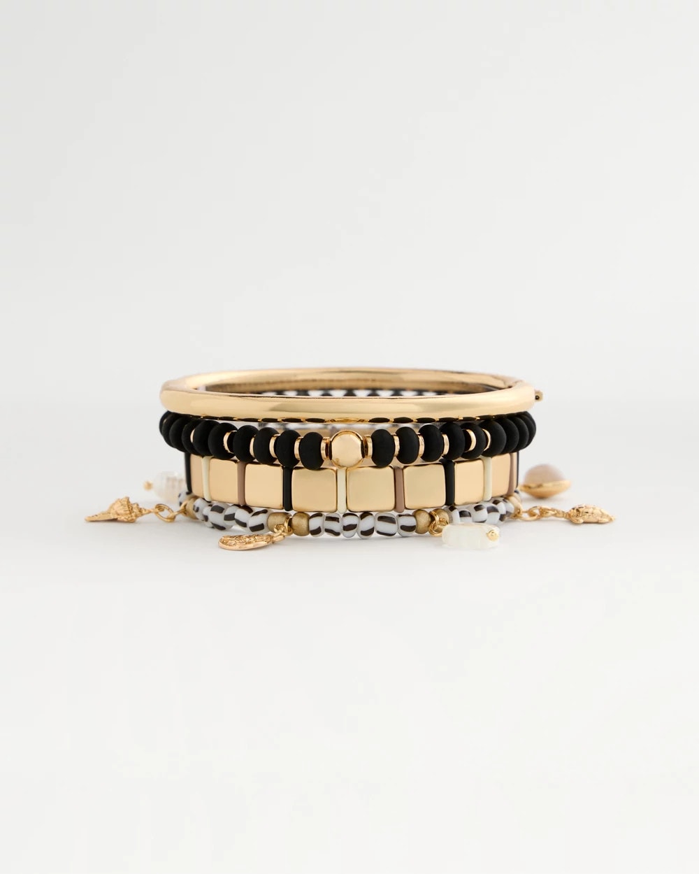 Chico's Beachy Charm Stretch Bracelet Black