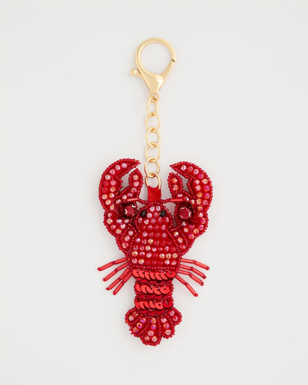 Chico's Americana Lobster Bag Charm Key Chain Red